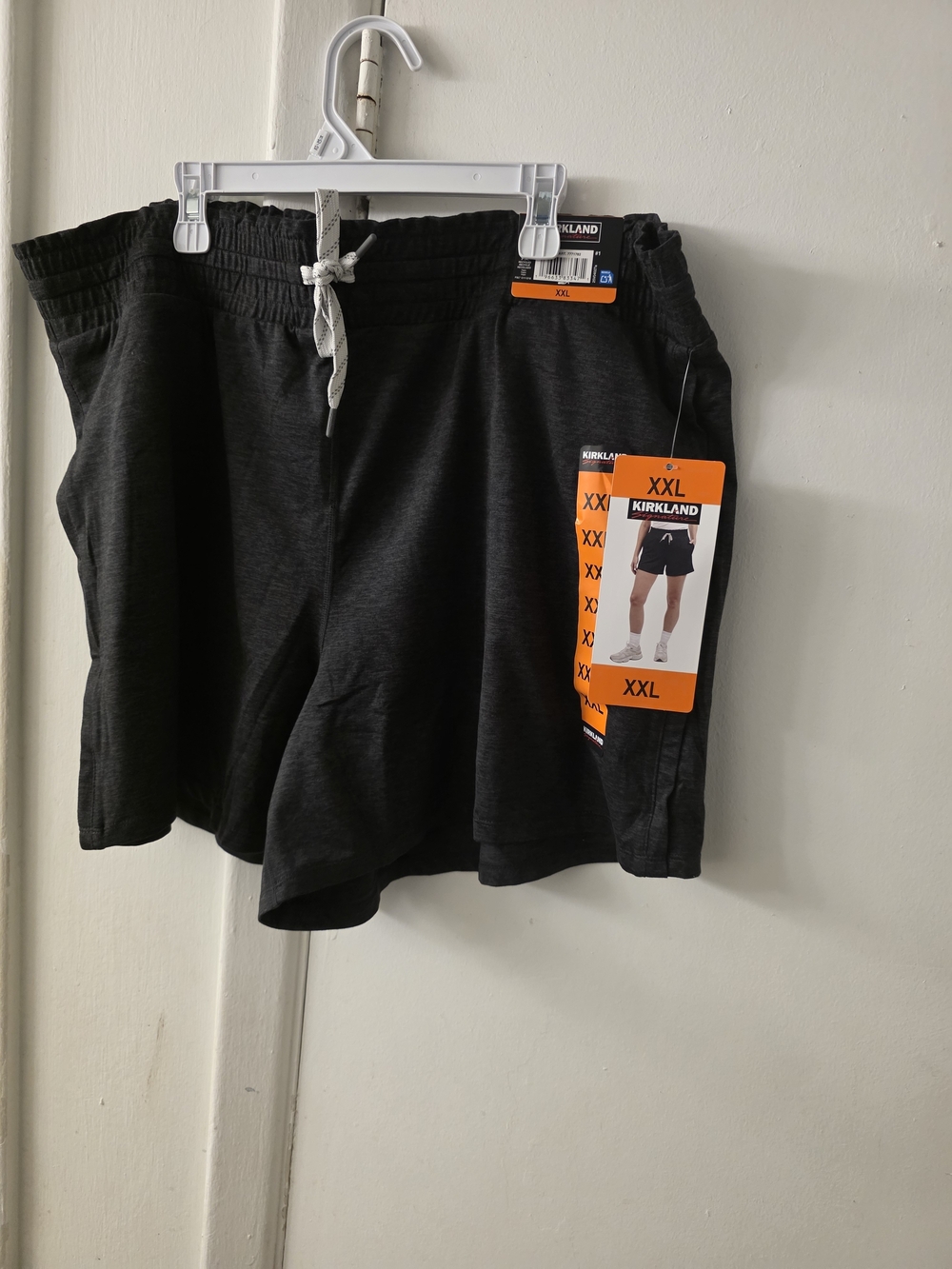 Kirkland Signature Women Black Athletic Drawstring Shorts
